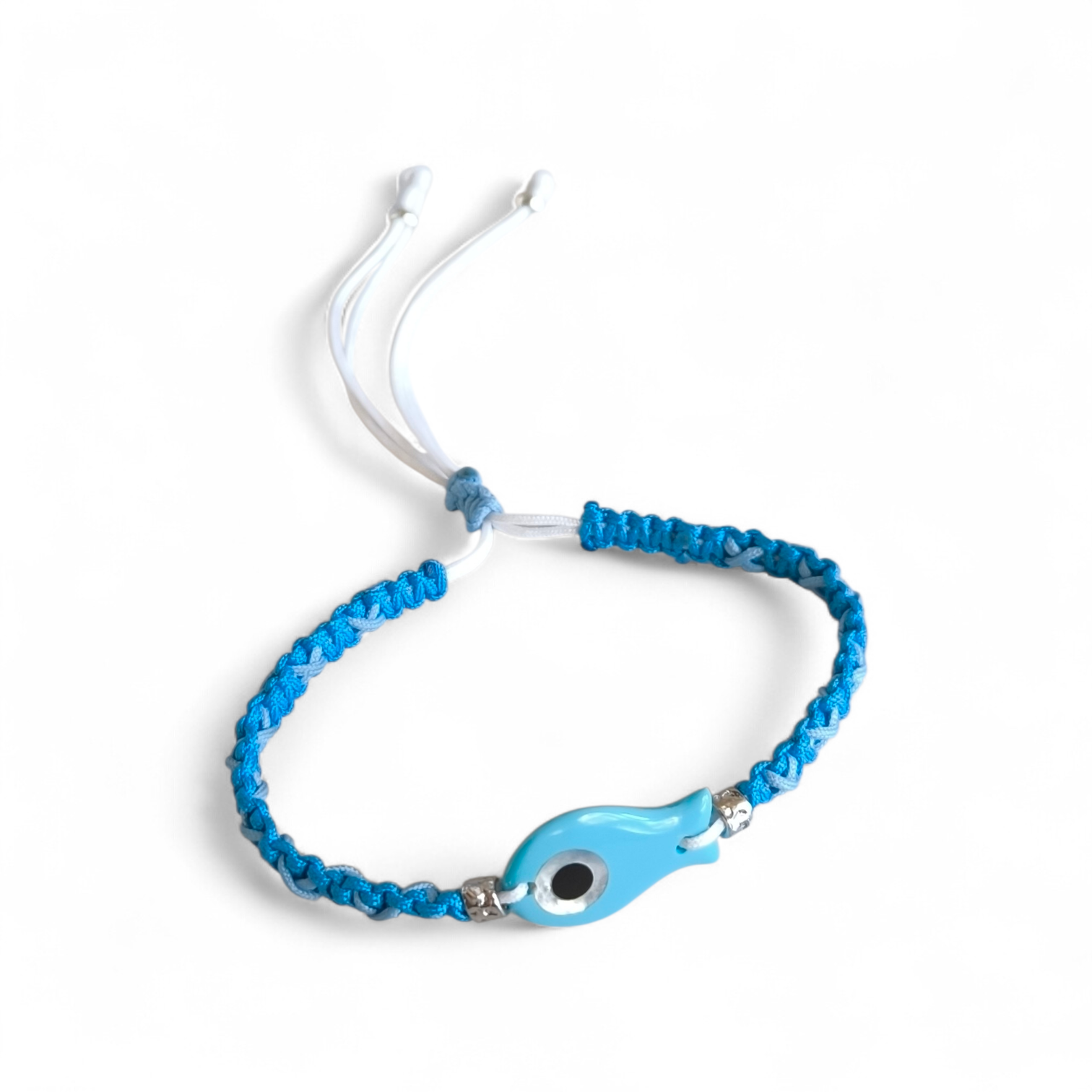 Bracciale Bracciale Sagola con Pesciolino e Occhio Turco in Argento 925 - Gioielli Pavan