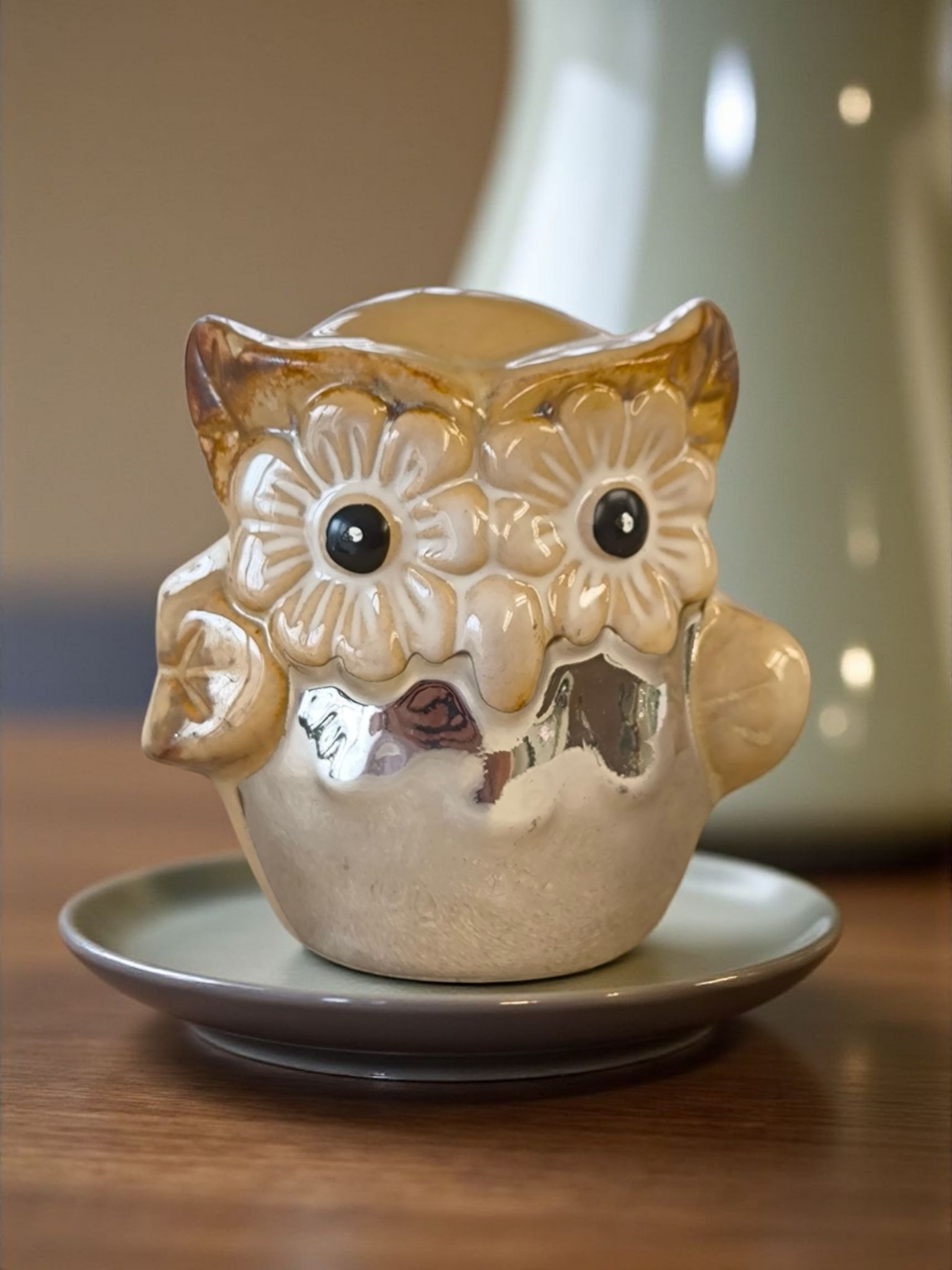 soprammobile Profumatore gufo in ceramica colorata - Gioielli Pavan