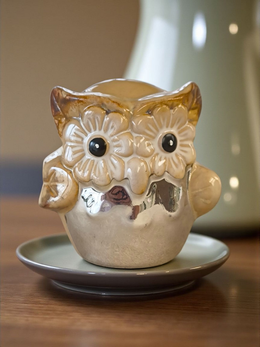 soprammobile Profumatore gufo in ceramica colorata - Gioielli Pavan