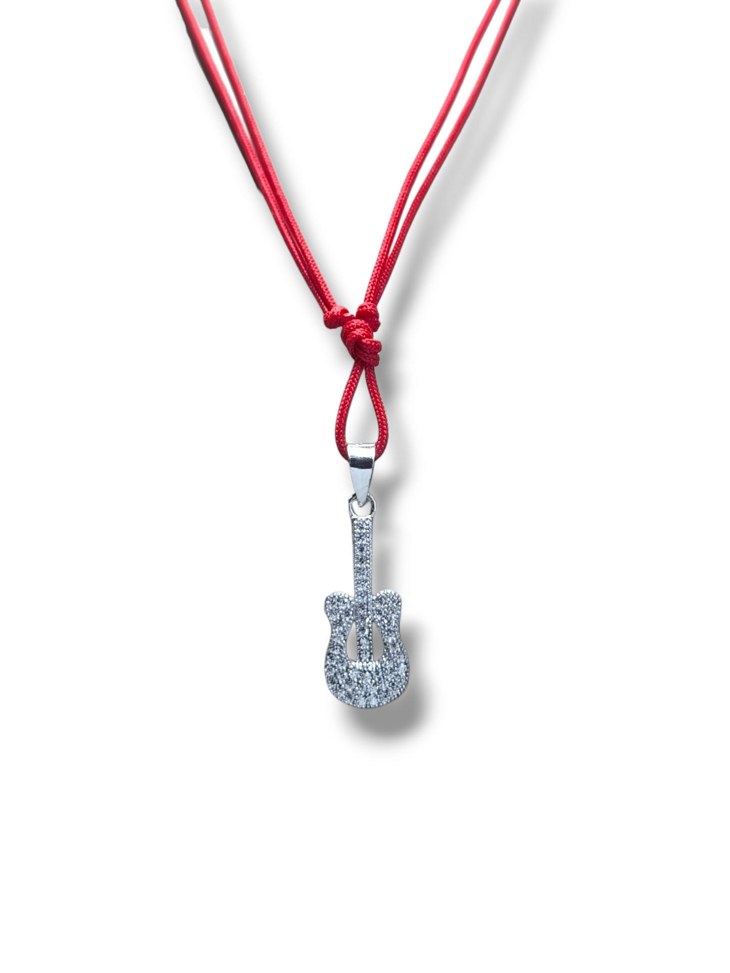 Ciondoli e pendenti Ciondolo in argento Chitarra con pavè di zirconi - Gioielli Pavan