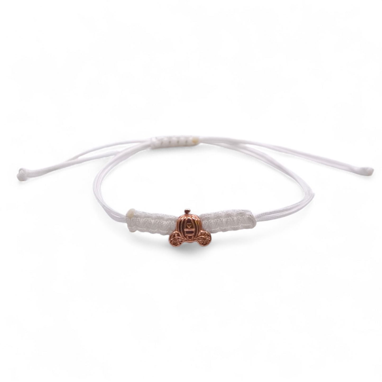 Bracciale Bracciale Carrozza di Cenerentola Argento 925 Rosato e Sagola Bianca - Gioielli Pavan