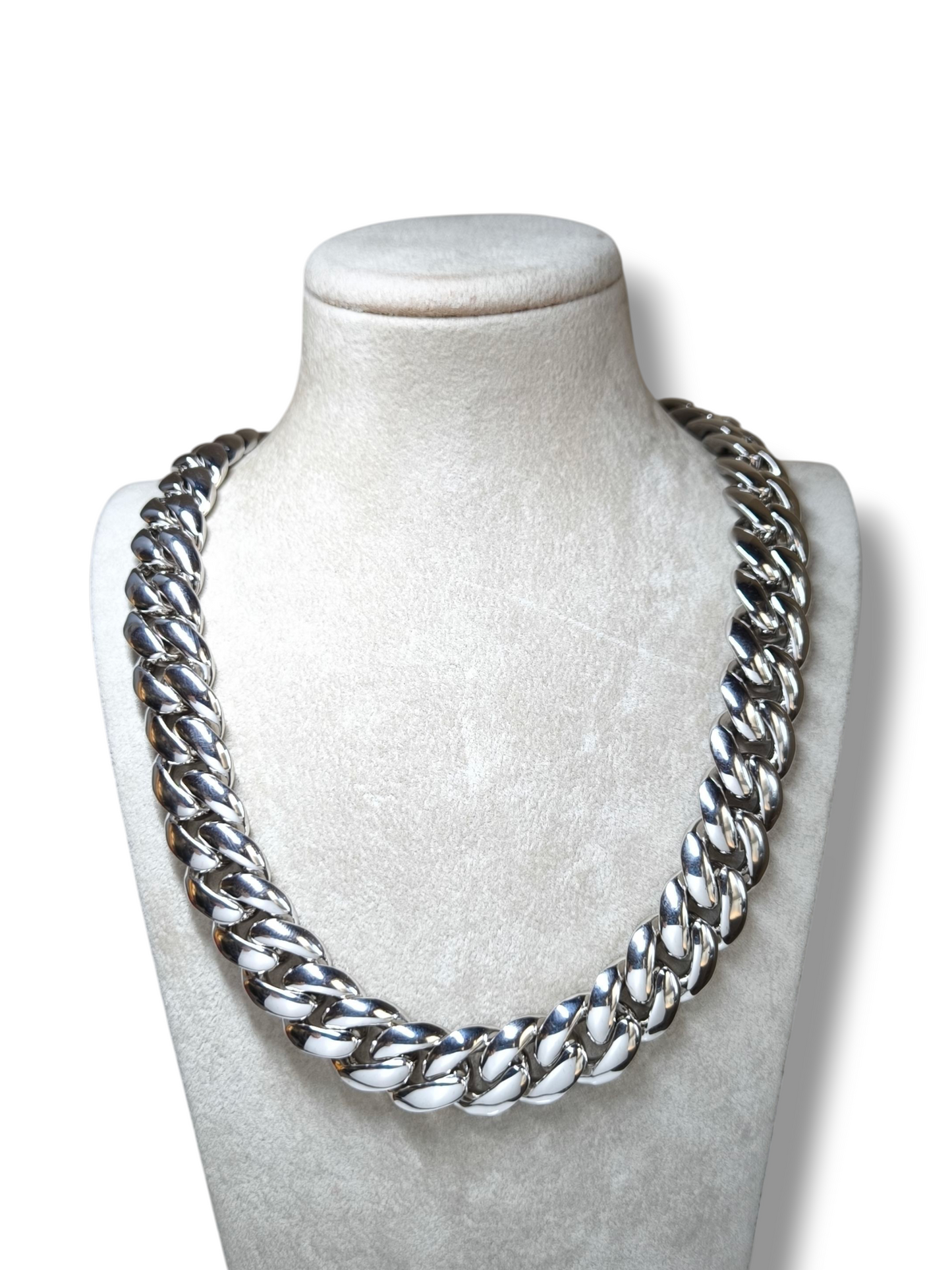 Girocollo Collana in argento 925 massiccia maglia groumette sezione 1,4 cm - Gioielli Pavan