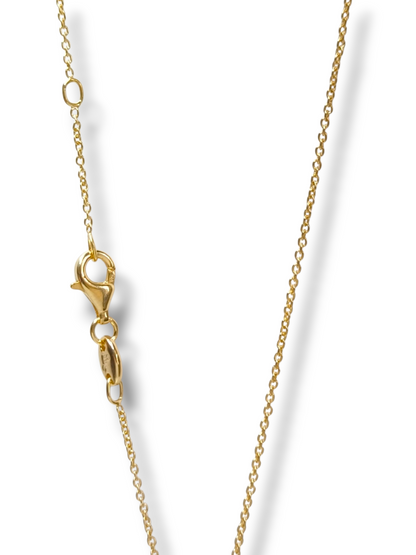 Girocollo Girocollo in argento dorato con cornetto in pavé di zirconi - Gioielli Pavan