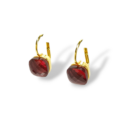 Orecchini Orecchini in argento monachella con quarzo arancio-rosso - Gioielli Pavan