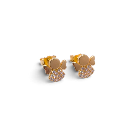 Orecchini angelo in oro giallo 18 kt con zirconi - Gioielli Pavan