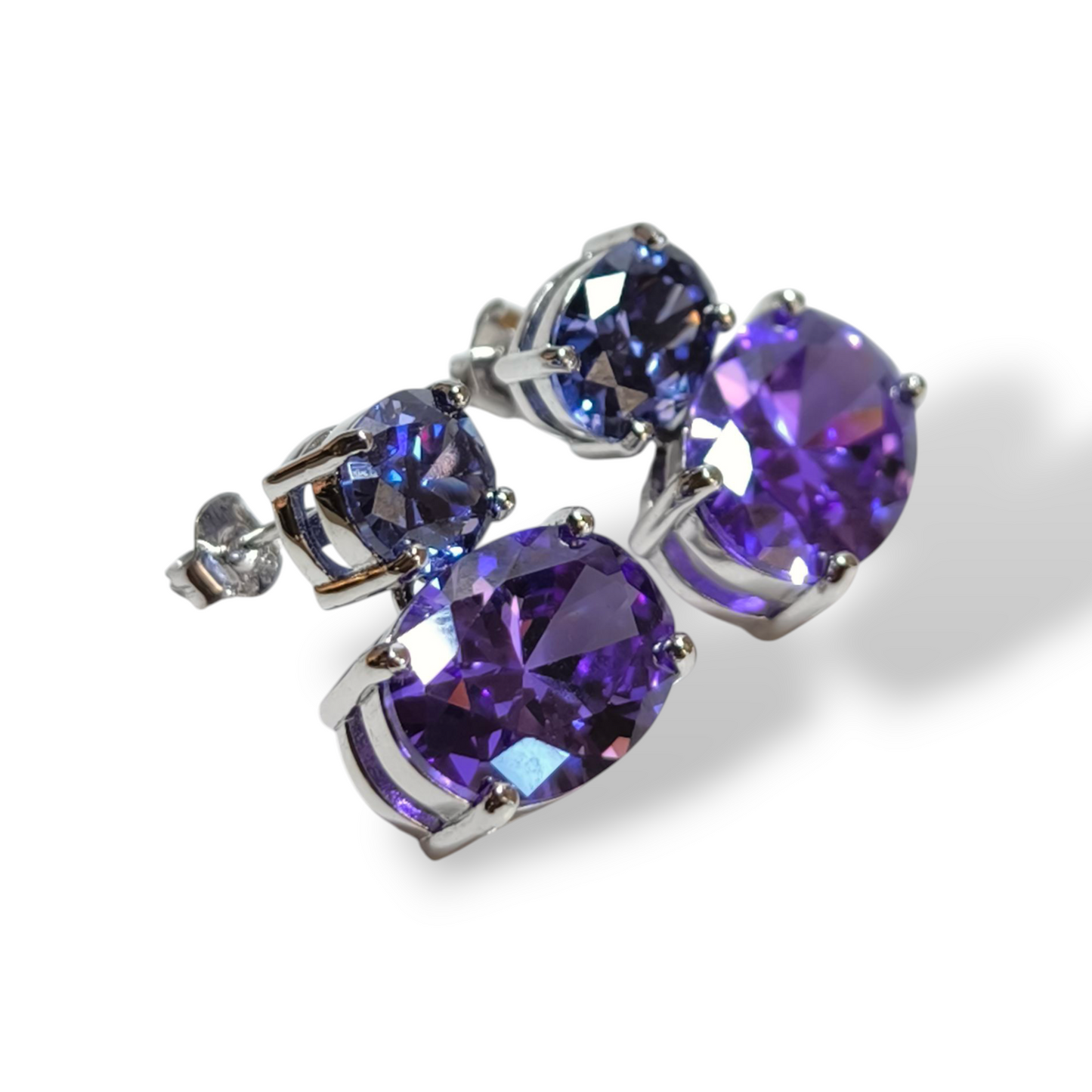 Orecchini Orecchini in argento con zirconi viola e blu - Gioielli Pavan