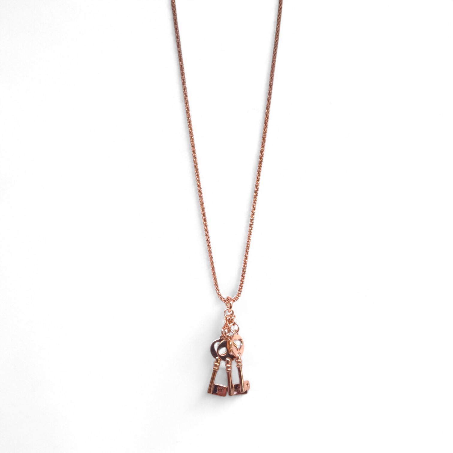 Girocollo Girocollo Argento 925 Dorato Rosa con Chiavi Pendenti "Le Chiavi del Mio Cuore" - Gioielli Pavan