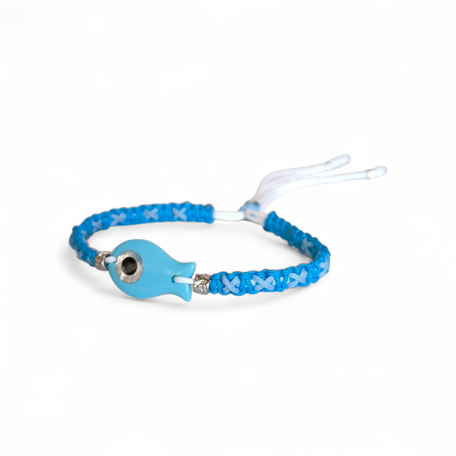 Bracciale Bracciale Sagola con Pesciolino e Occhio Turco in Argento 925 - Gioielli Pavan