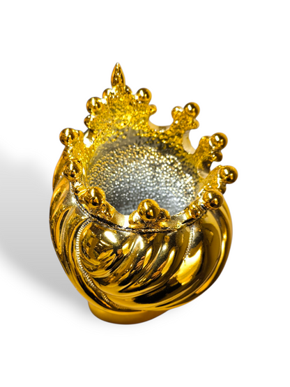 soprammobile Vaso Testa di Moro maschile ornamentale dorata con pietre - Gioielli Pavan