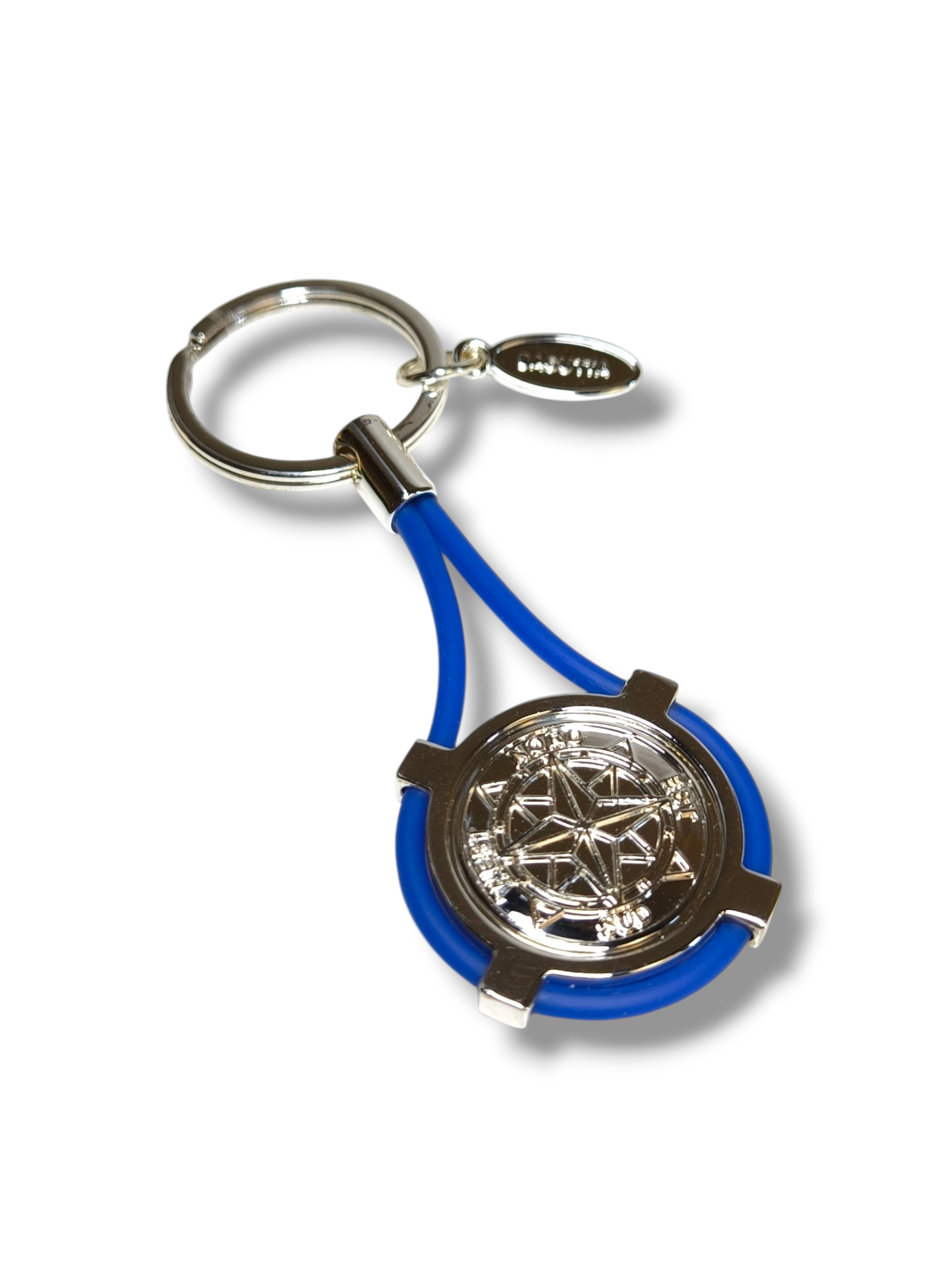 Portachiavi Porta chiavi in acciaio con rosa dei venti smaltata o incisa - Articolo con varianti - Gioielli Pavan