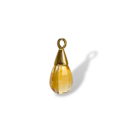 Ciondoli e pendenti Ciondolo oro giallo con Quarzo Citrino a goccia - Gioielli Pavan