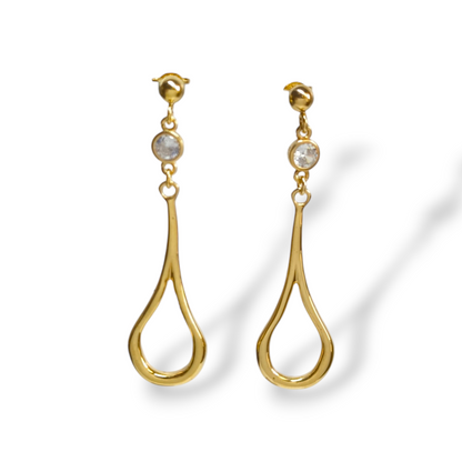 Orecchini Orecchini argento dorato giallo pendente con zirconi - Gioielli Pavan