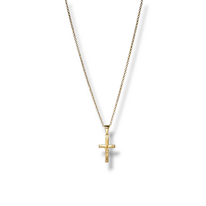 Girocollo Girocollo in argento con ciondolo crocifisso con Cristo dorato oro giallo - Gioielli Pavan