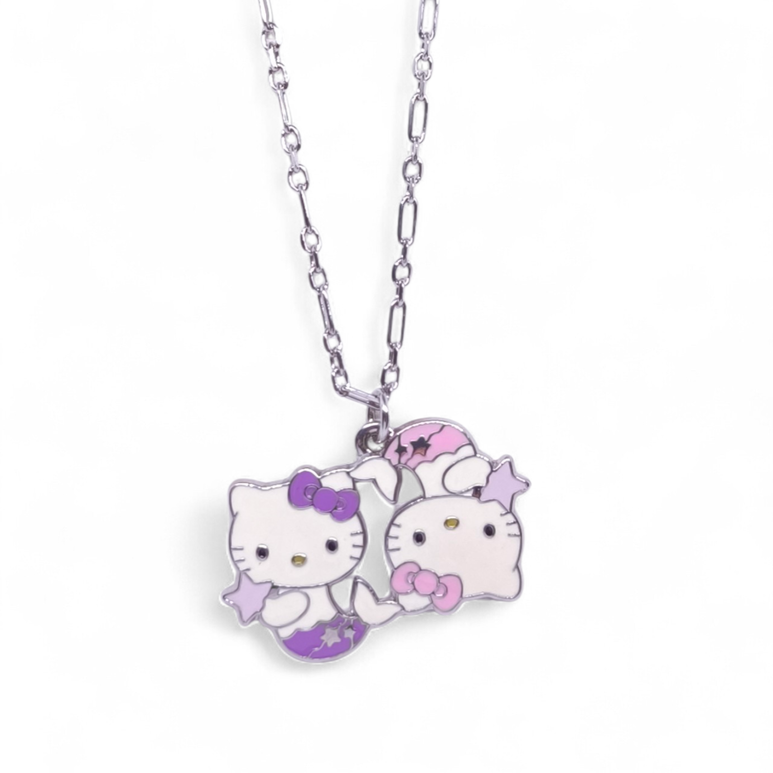 Girocollo Girocollo Argento 925 con Ciondolo Hello Kitty – Sirenette smaltato - Gioielli Pavan