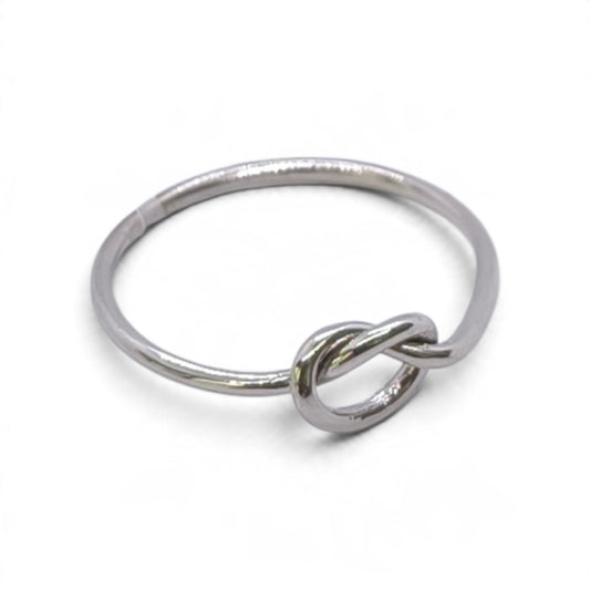 Anello con nodino in oro bianco 9k - Gioielli Pavan