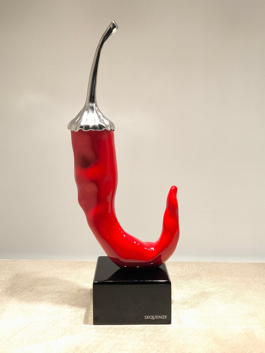 Red and silver chilli pepper, small size