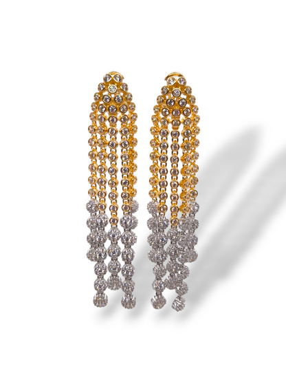 Orecchini Orecchini cascata di zirconi bicolore in argento 925 - Gioielli Pavan