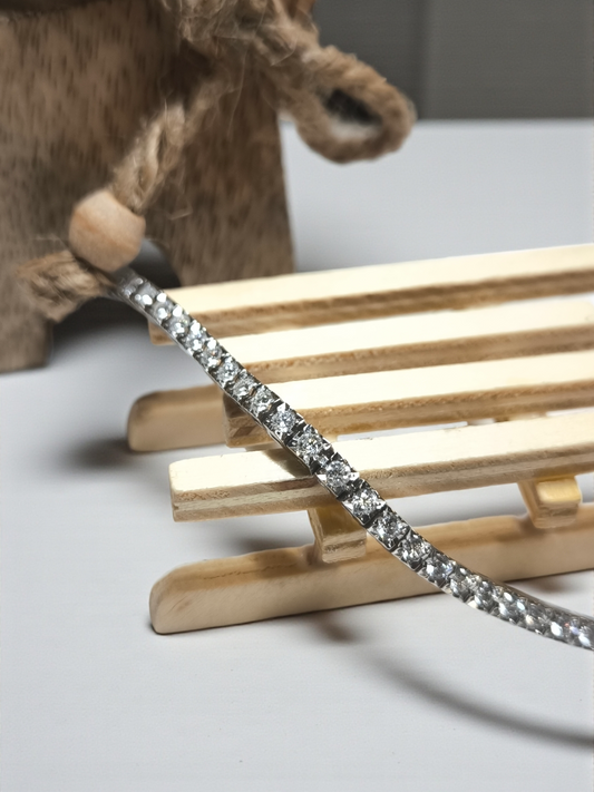 Bracciale Bracciale Tennis Oro Bianco 18k Diamanti 2.40ct - Gioielli Pavan