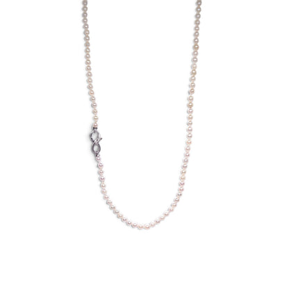 Girocollo di perle keshi con chiusura in oro bianco 18 kt e diamante - Gioielli Pavan