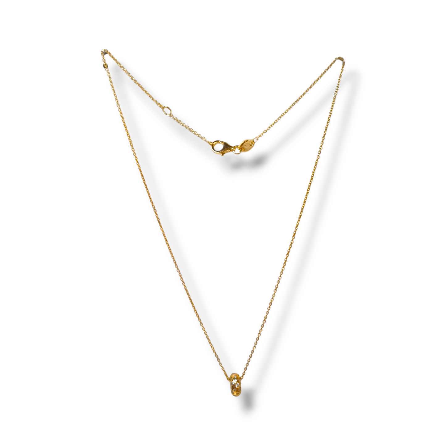 Girocollo Girocollo argento dorato giallo con elemento centrale con zirconie - Gioielli Pavan