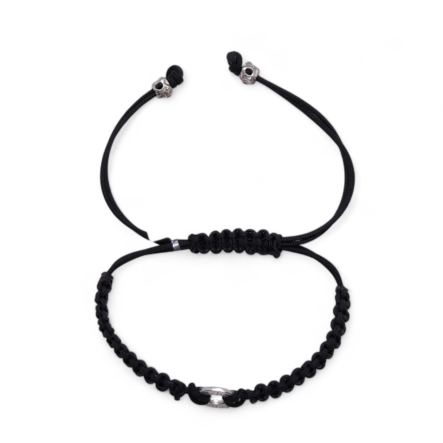 Bracciale Bracciale LeBebè Argento 925 con Sagola Nera - Gioielli Pavan