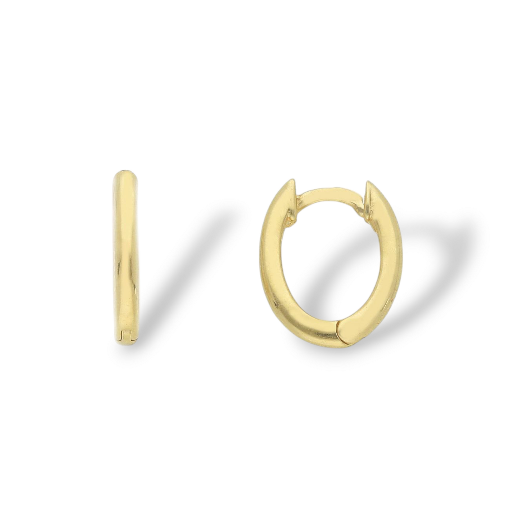 Orecchini Orecchini in oro a scattino ovale liscio - Gioielli Pavan