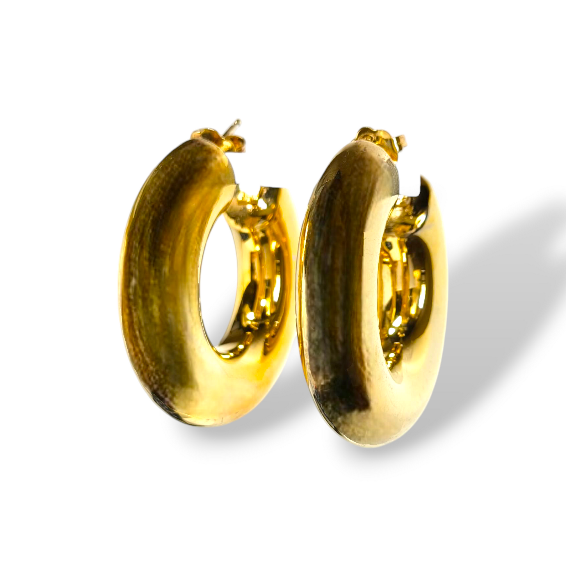 Orecchini Orecchini in argento tondi canna vuota grande diam. 2 cm - Gioielli Pavan