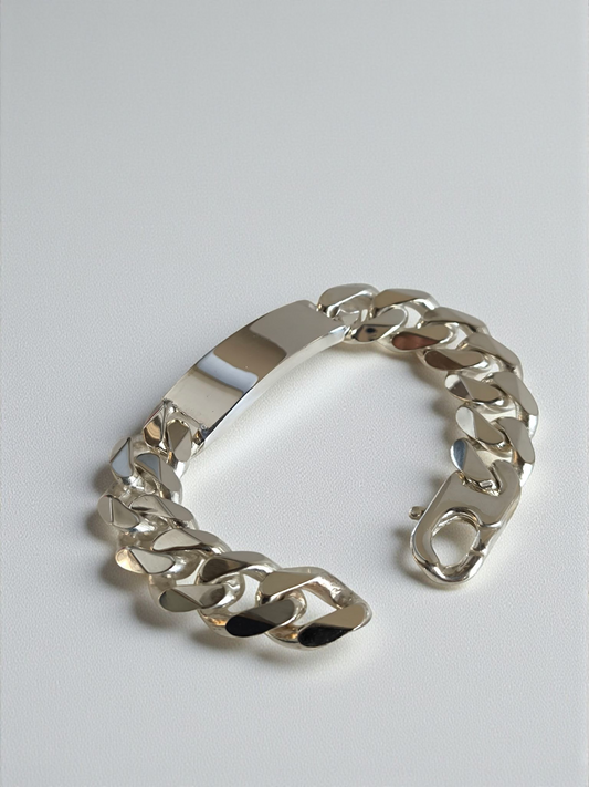 Bracciale Bracciale in argento maglia groumette 1,5 cm massiccio - Gioielli Pavan