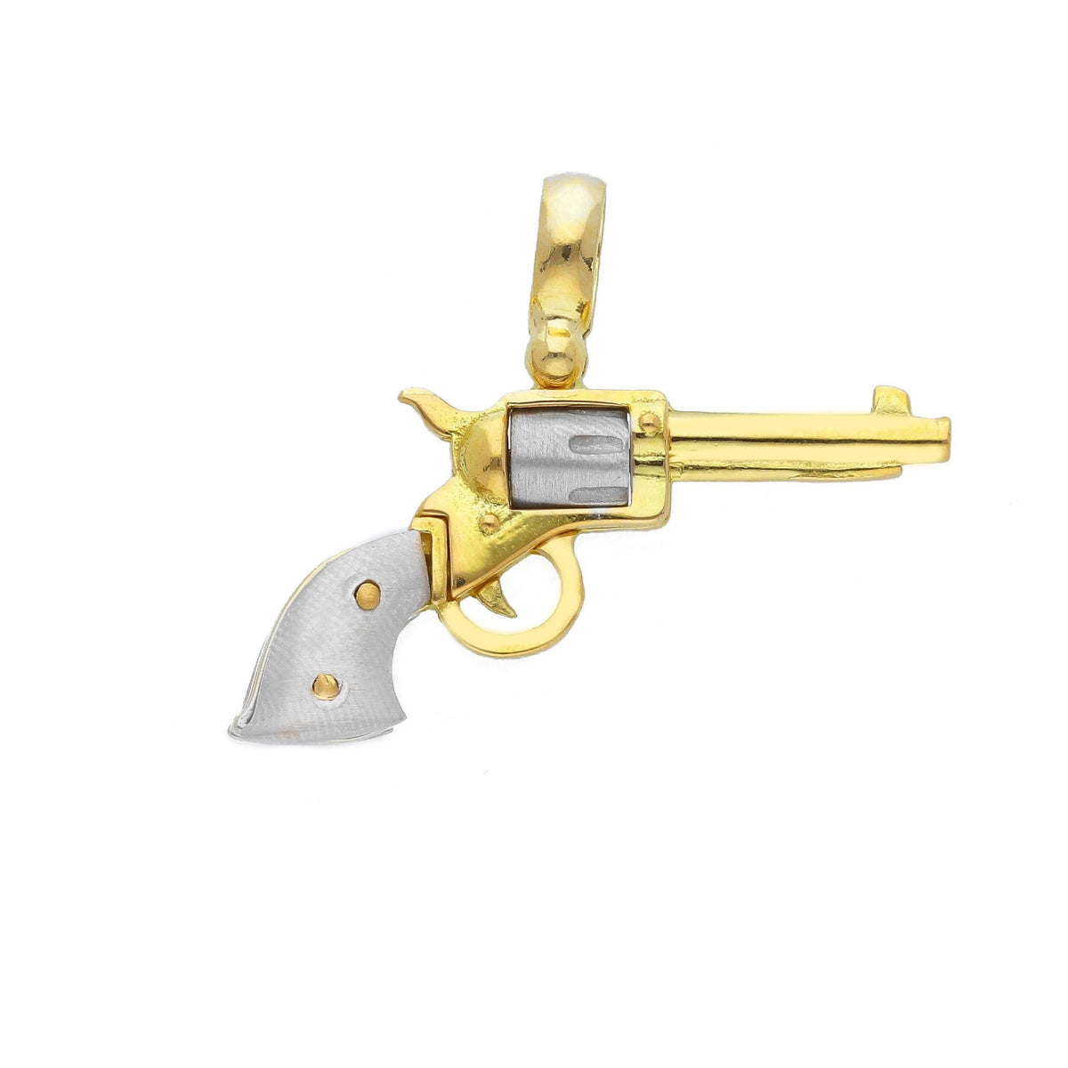 Collana Uomo Con Ciondolo Pistola Revolver – Acciaio Inox, Lunga 25 Pollici - Foto 2