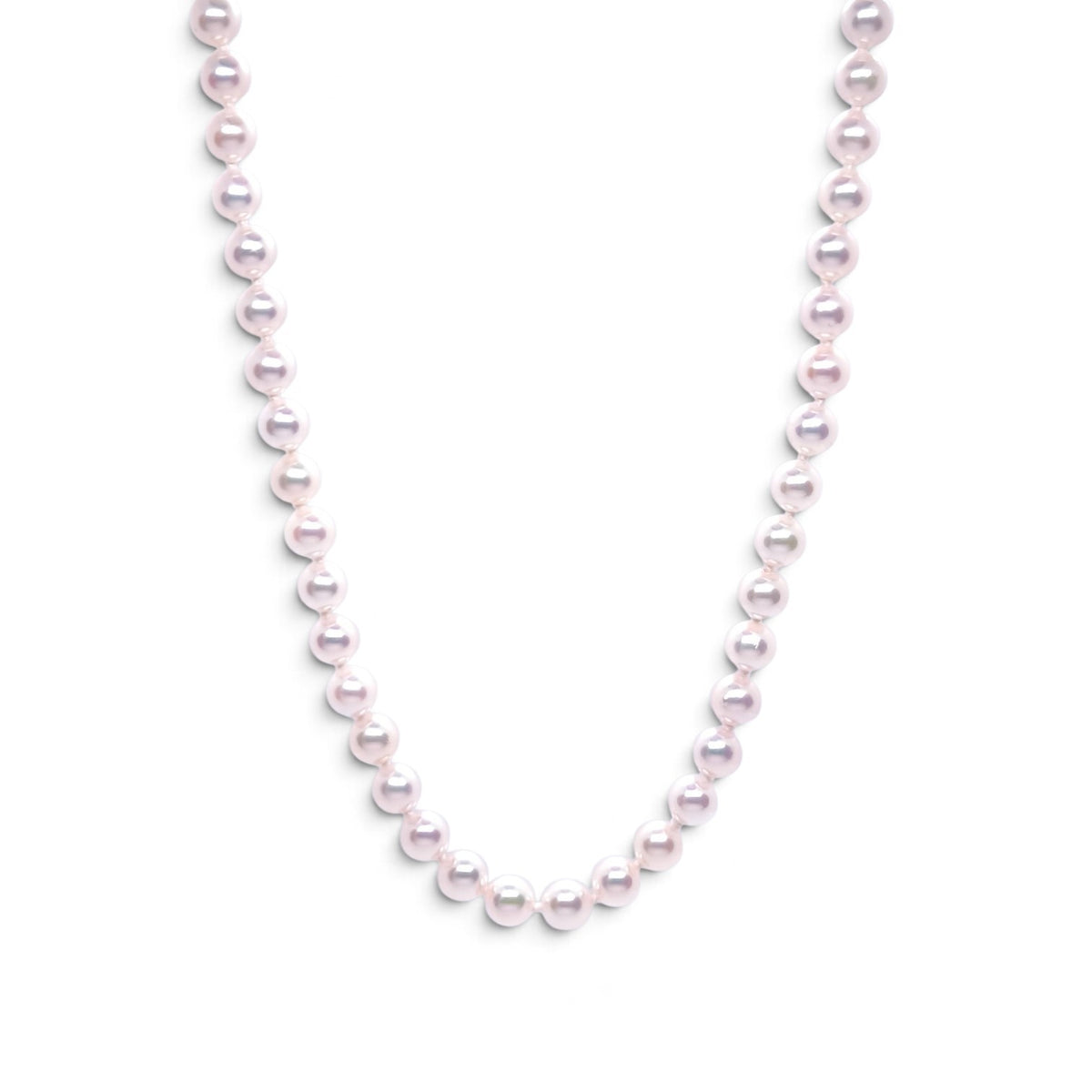 Collana di perle Akoya con chiusura in oro bianco 18 kt e diamanti - Gioielli Pavan