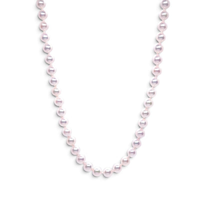 Collana di perle Akoya con chiusura in oro bianco 18 kt e diamanti - Gioielli Pavan