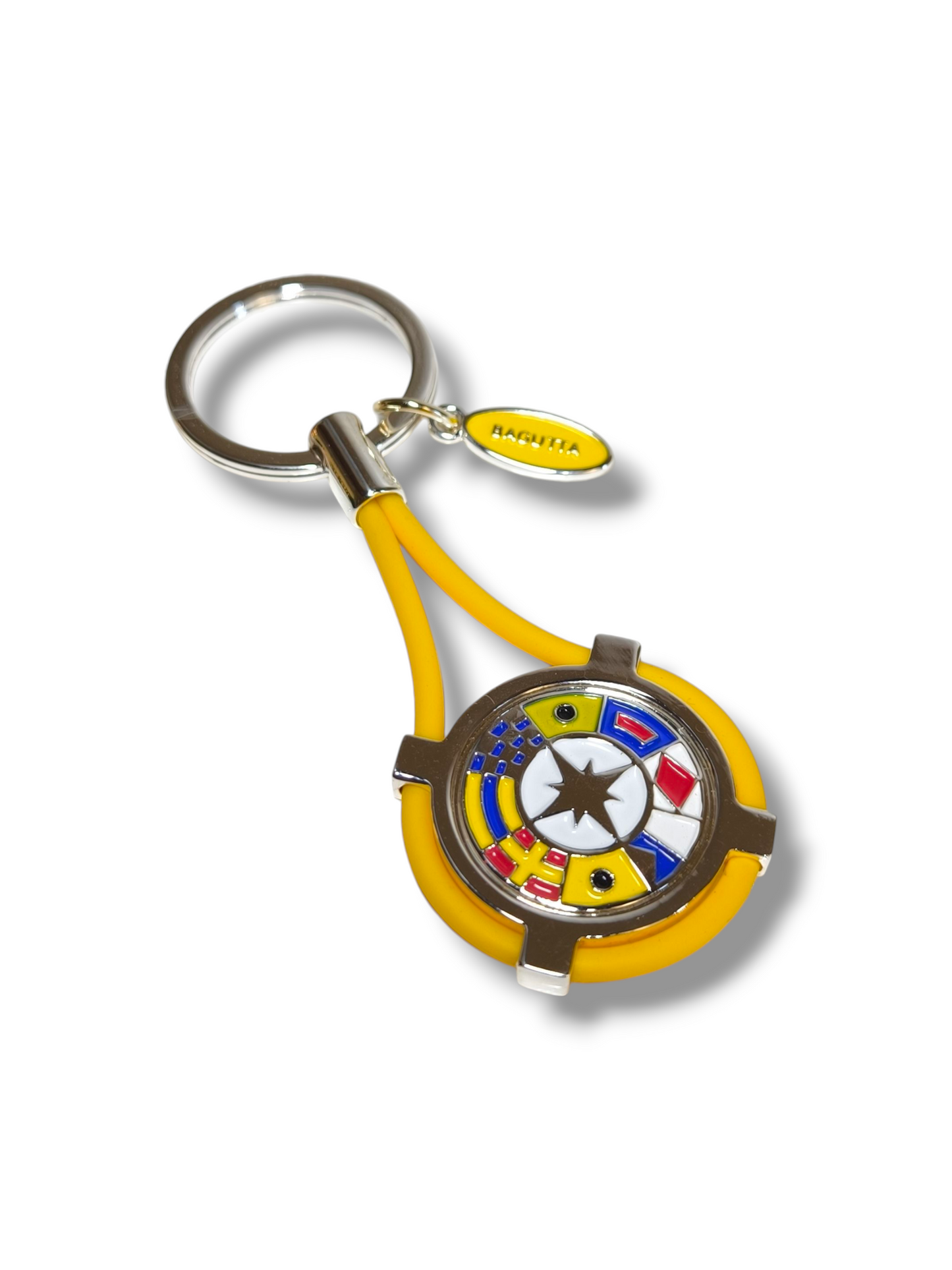 Portachiavi Porta chiavi in acciaio con rosa dei venti smaltata o incisa - Articolo con varianti - Gioielli Pavan