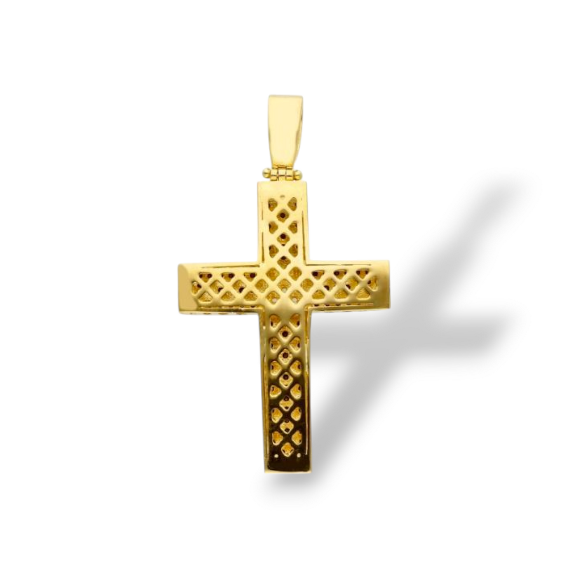 Ciondoli e pendenti Ciondolo in oro a forma di Croce con pavè di zirconi - Gioielli Pavan