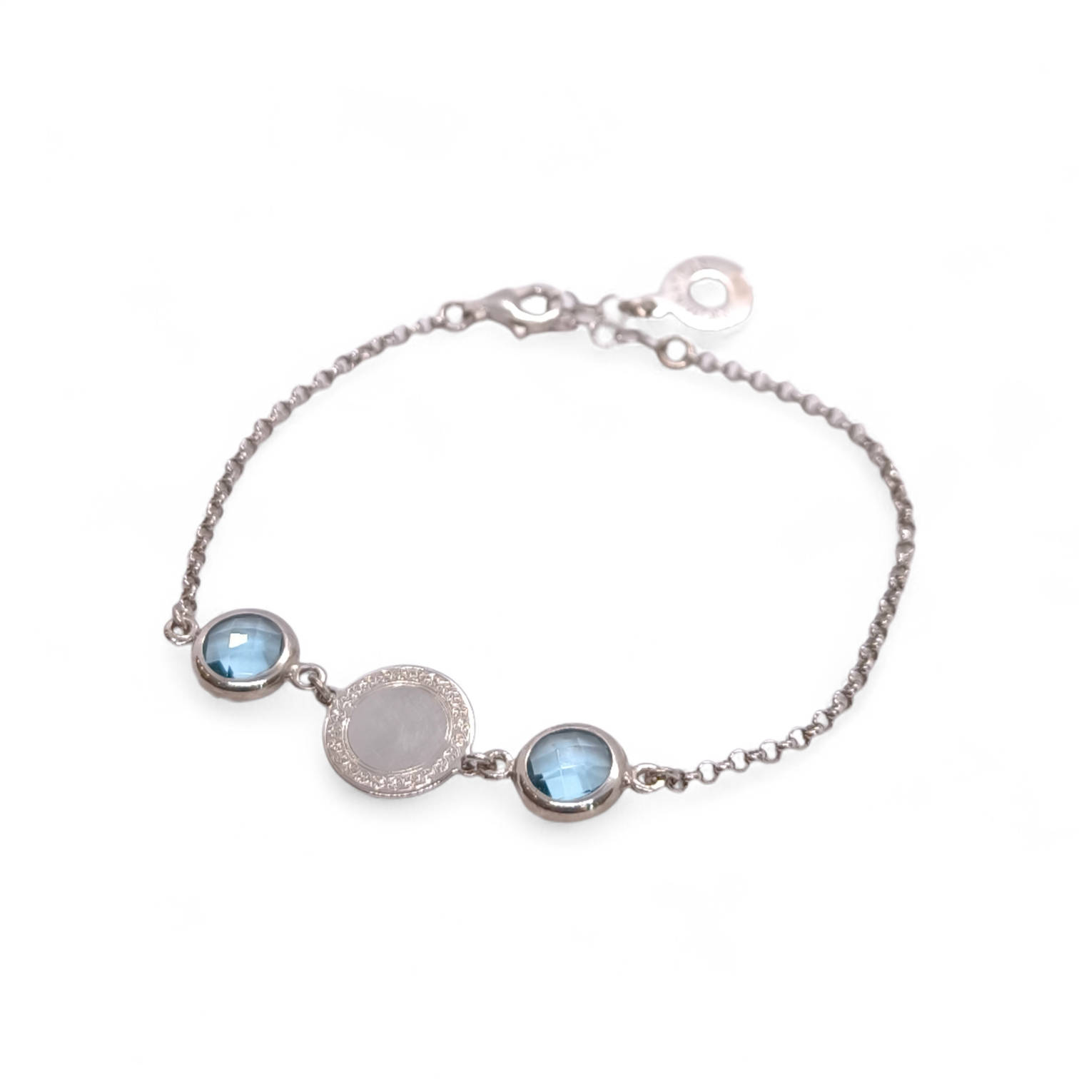 Bracciale Bracciale Argento 925 con Topazi Azzurri e Zirconi - Gioielli Pavan