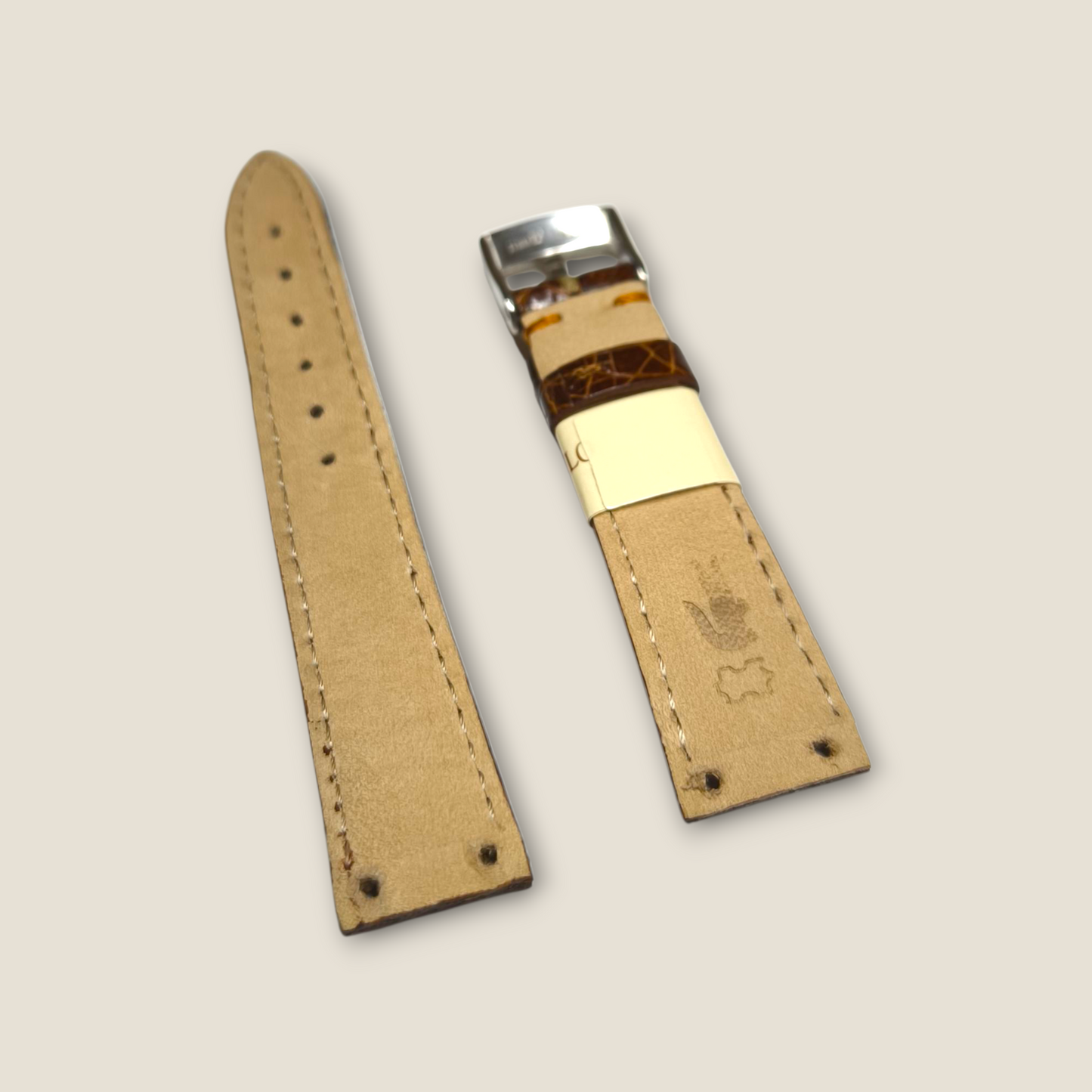 Cinturino Cinturino Ansa 16 mm Pelle di coccodrillo brasiliano vera - Gioielli Pavan