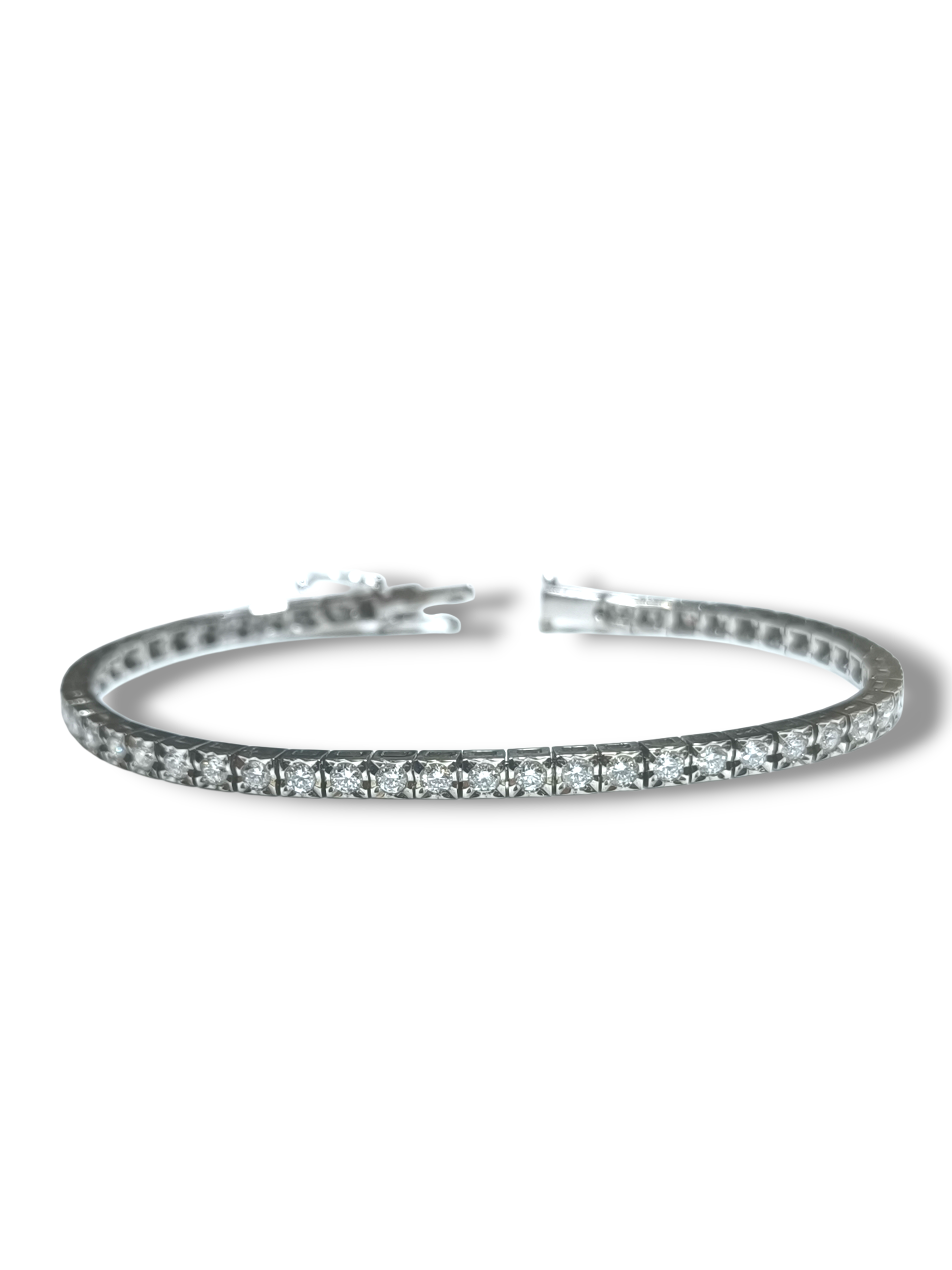 Bracciale Bracciale Tennis Oro Bianco 18k Diamanti 2.40ct - Gioielli Pavan