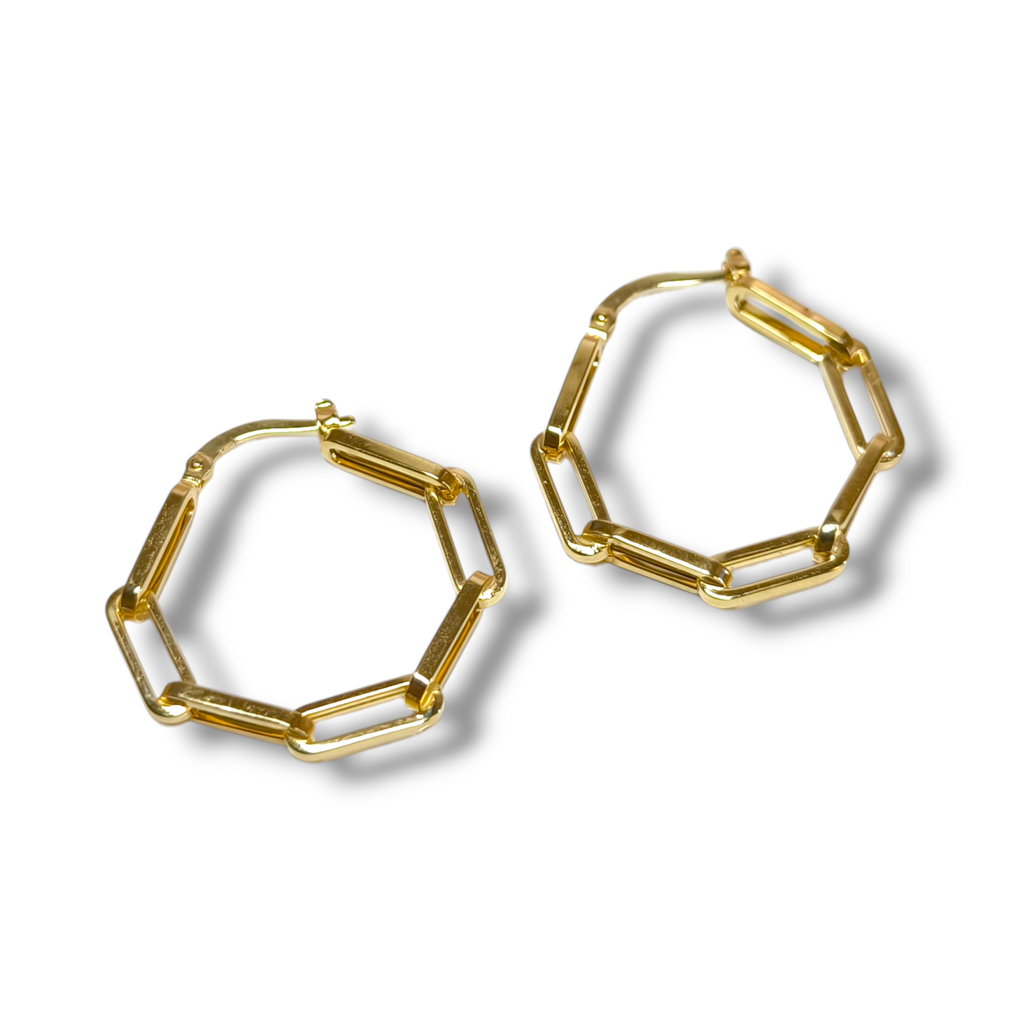 Orecchini Orecchini in oro giallo tondi maglia rigida paper link diam. 2.7 cm - Gioielli Pavan