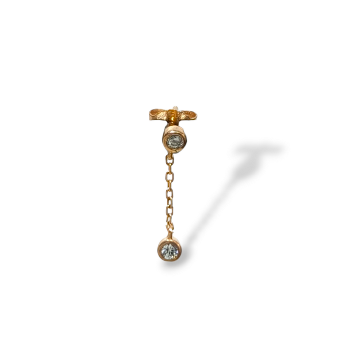 Orecchini Mono orecchino in argento doppio punto luce pendente - Gioielli Pavan