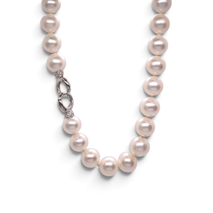 Collana di perle d’acqua dolce 11,5–12 mm in argento 925