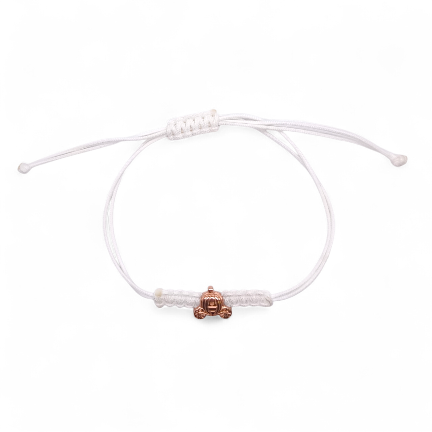 Bracciale Bracciale Carrozza di Cenerentola Argento 925 Rosato e Sagola Bianca - Gioielli Pavan