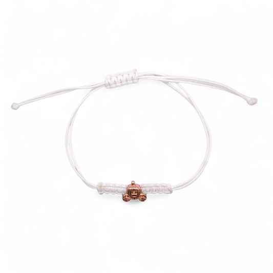 Bracciale Bracciale Carrozza di Cenerentola Argento 925 Rosato e Sagola Bianca - Gioielli Pavan