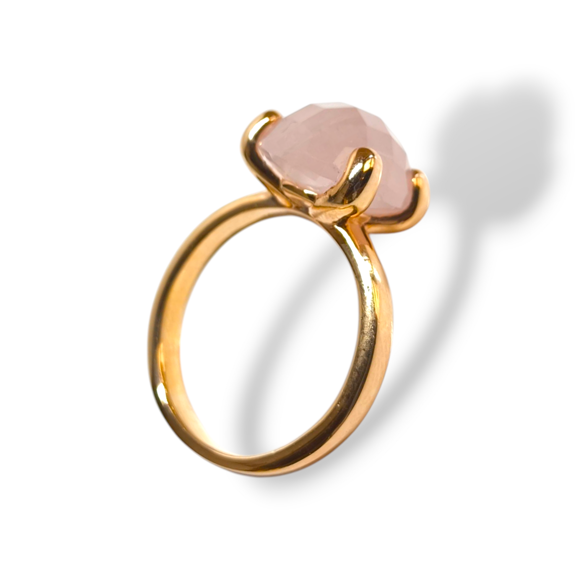 Anello Anello Bronzallure Cocktail Grande con quarzo rosa - Gioielli Pavan