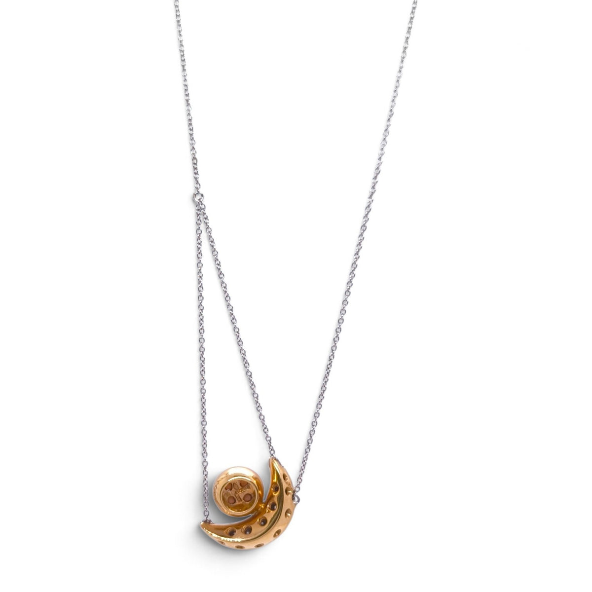 Girocollo in oro e platino con corallo rosa - Gioielli Pavan