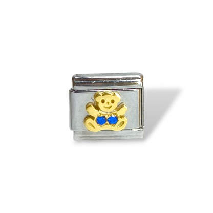 NominatioN - Link Orsetto con zirconi a pavé su base in oro - Gioielli Pavan