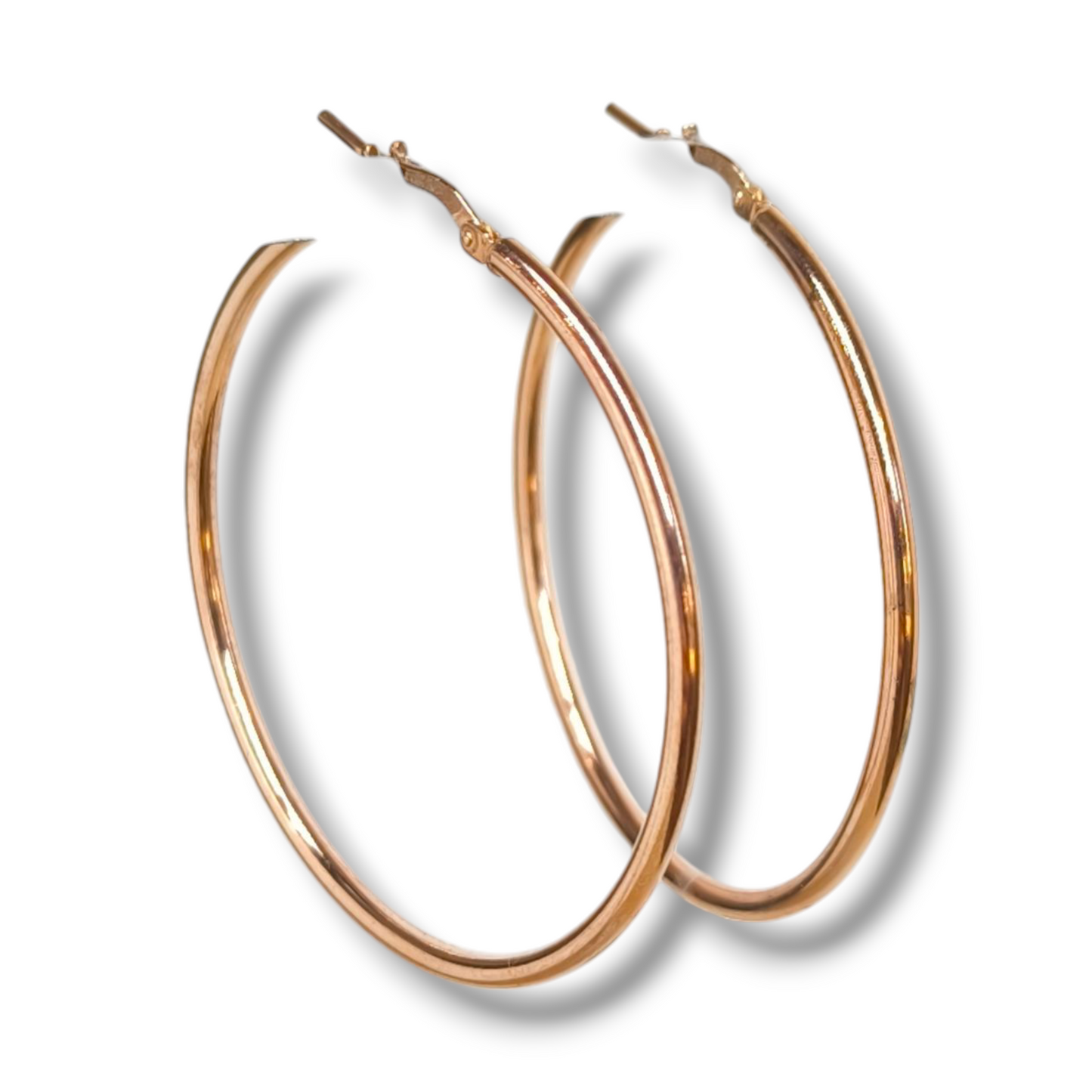 Orecchini Orecchini in argento dorato rosa tondi diam.4 cm - Gioielli Pavan