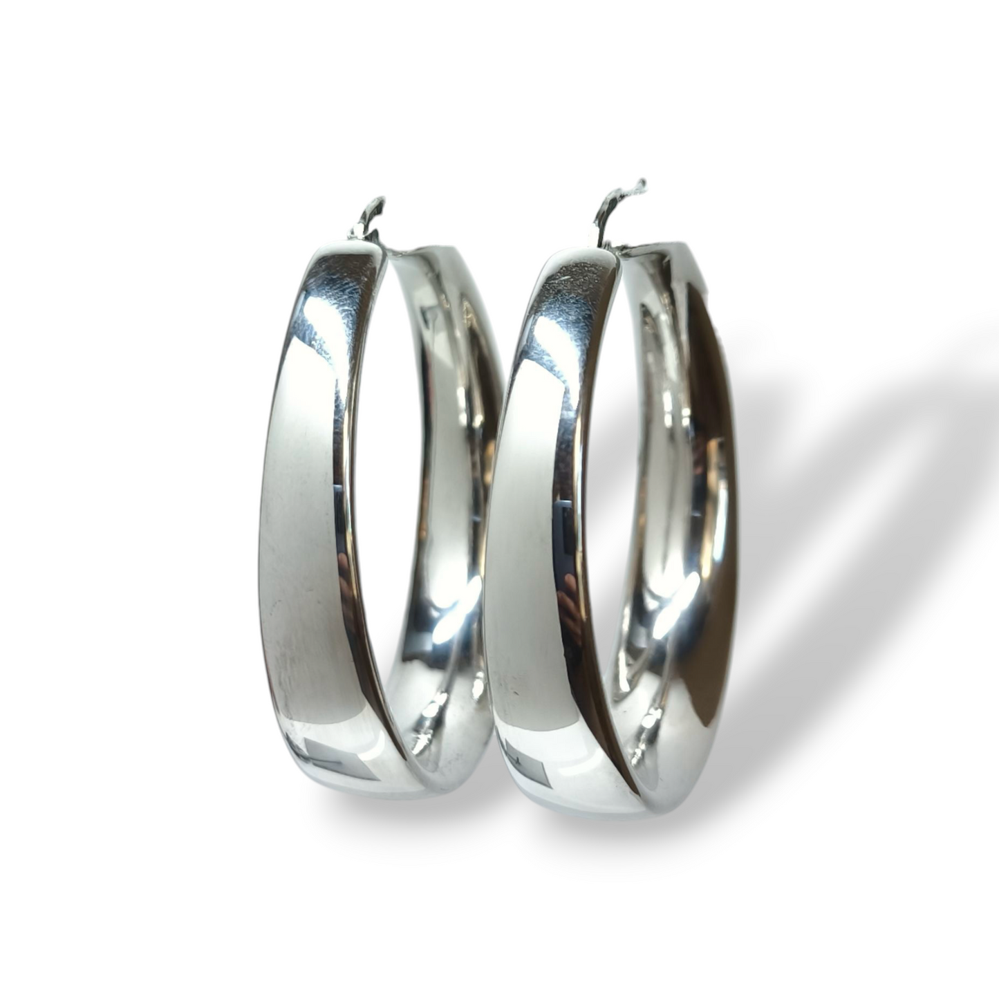 Orecchini Orecchini in argento a cerchio scalati diam. 5 cm - Gioielli Pavan