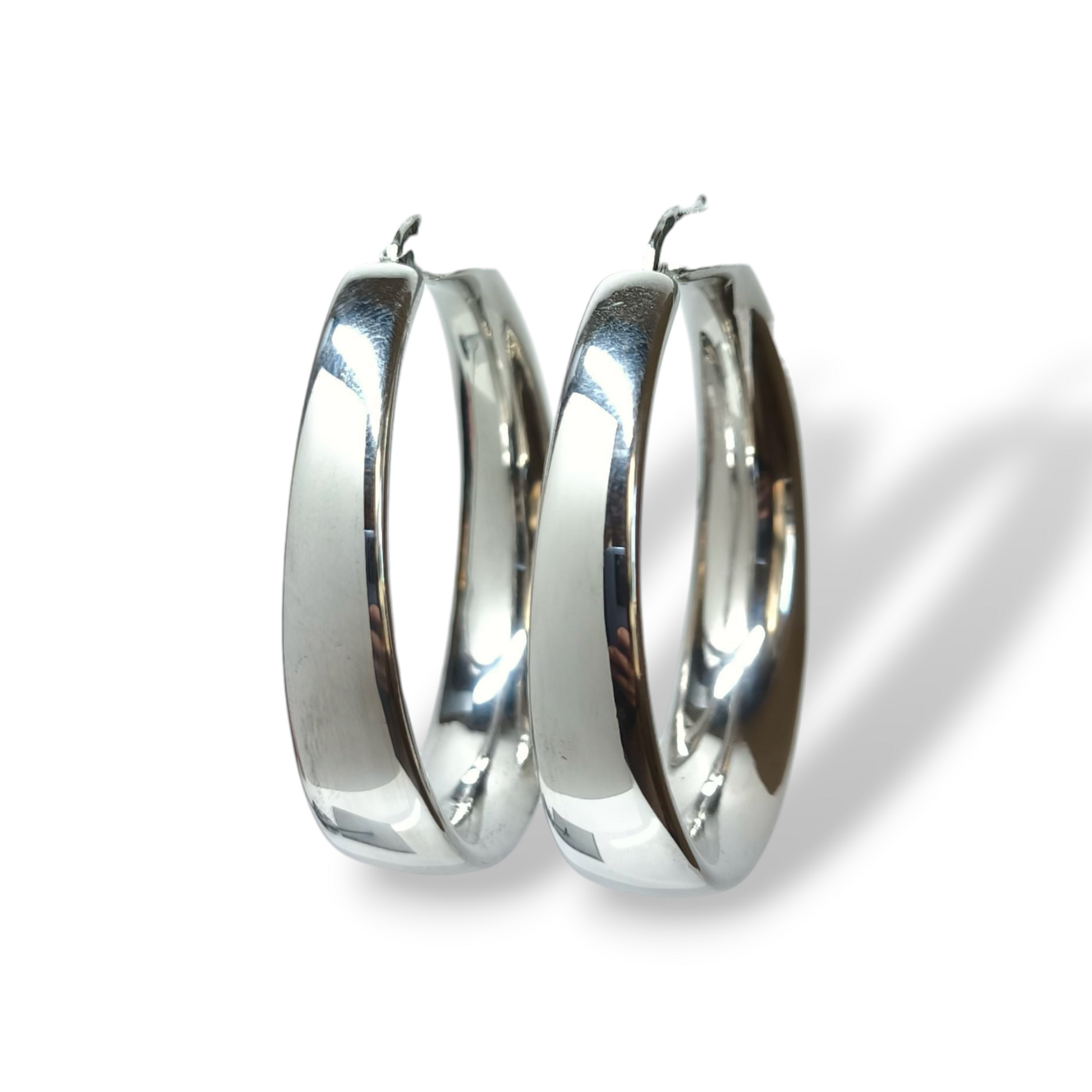 Orecchini Orecchini in argento a cerchio scalati diam. 5 cm - Gioielli Pavan