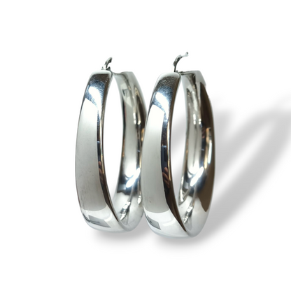 Orecchini Orecchini in argento a cerchio scalati diam. 5 cm - Gioielli Pavan