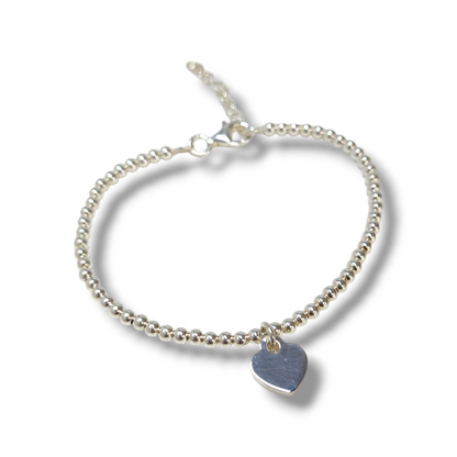 Bracciale Bracciale in argento con palline e cuore pendente - Gioielli Pavan