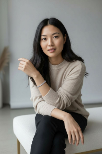 Bracciale Bracciale tennis in argento con zirconi quadrati incassati a battuta - lunghezza fissa - Gioielli Pavan